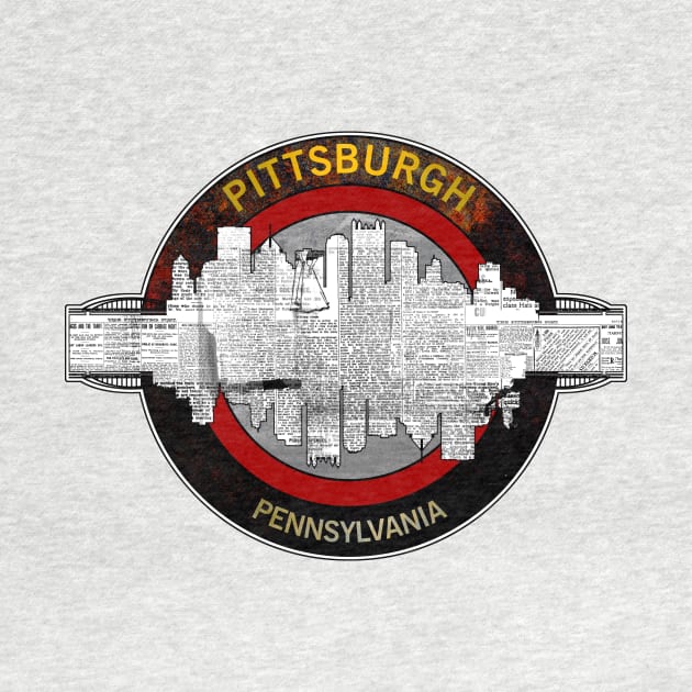 Pittsburgh Pennsylvania Tshirt by crunchysqueak